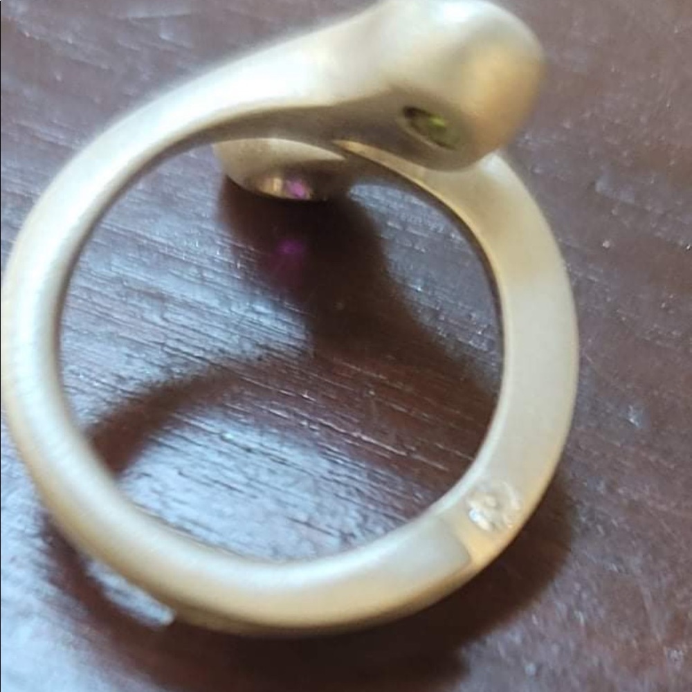 Ruby And Citrine Sterling - Silver Ring - image 2